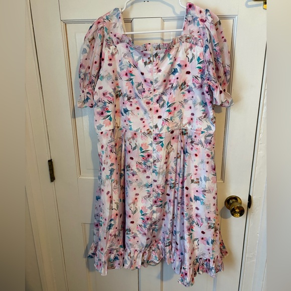 Ivy City Co. Dolly Floral Dress, Size 1X - Pink Flowers Princess Picnic Spring - Picture 8 of 16